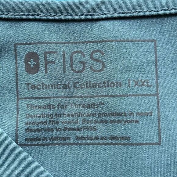 FIGS Technical Collection Lot of 2 Scrubs Shirts‎ Size XXL V-Neck Nurse Medical - Picture 13 of 15